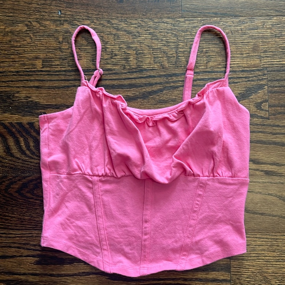 Pink Hollister crop top